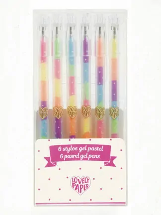 6 színű pasztell gél toll - 6 pastel gel pens