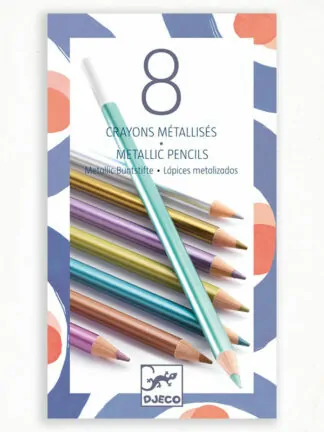Színes ceruza készlet - 8 szín, metál - 8 metallic pencils