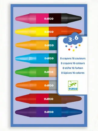 8 duplavégű zsírkréta - 8 twins crayons