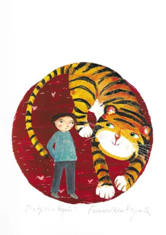 Szimonidesz Hajnalka: Matyi és a tigris (nyomat)